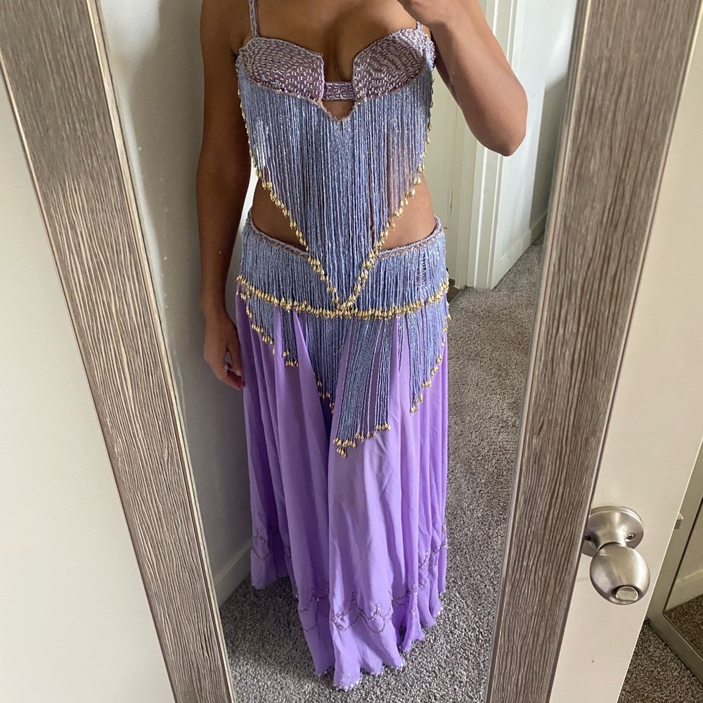 Beautiful Purple Belly Dancing Costume